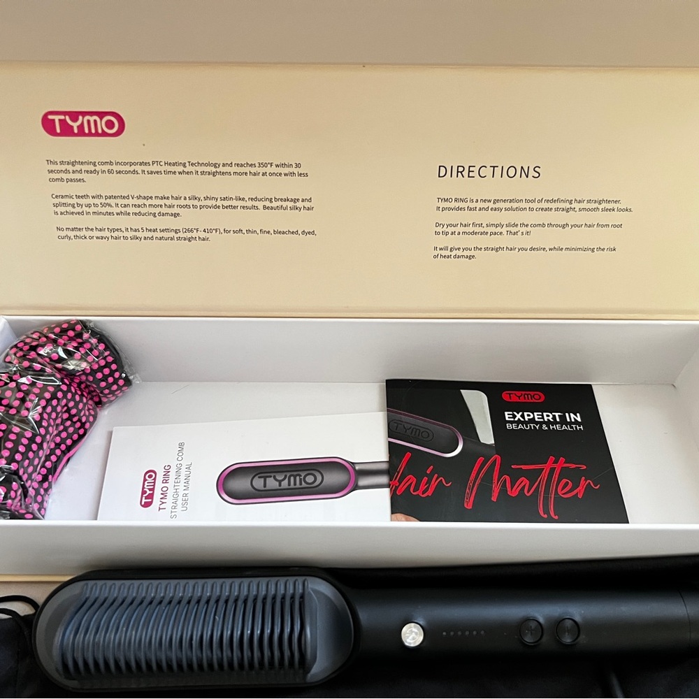 Tymo hair straightening brush/comb. 
New condition.